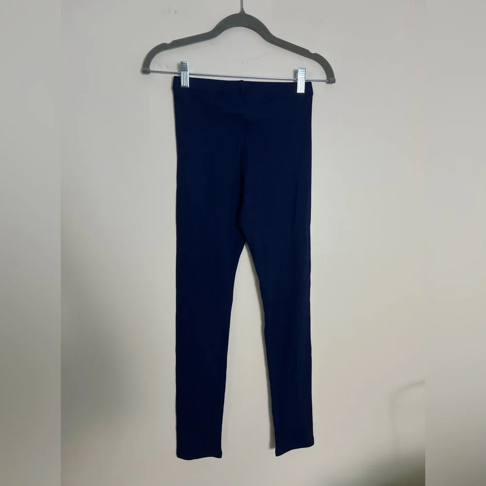 Old Navy Girls Blue Leggings Casual‎ Outdoor Full Length Ribbed Knit sz XL